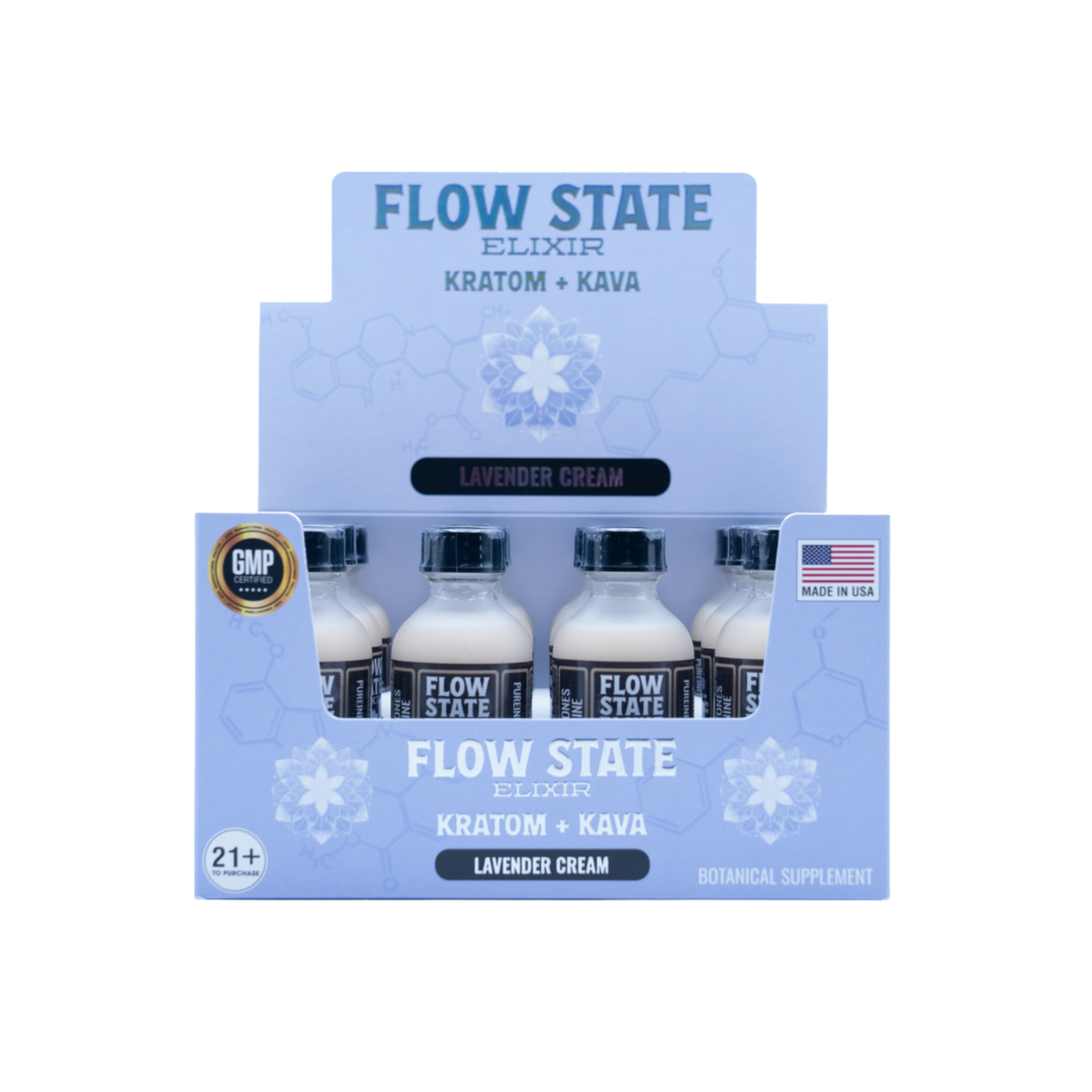 Flow State Kava Kratom Lavender Cream 12CT Display