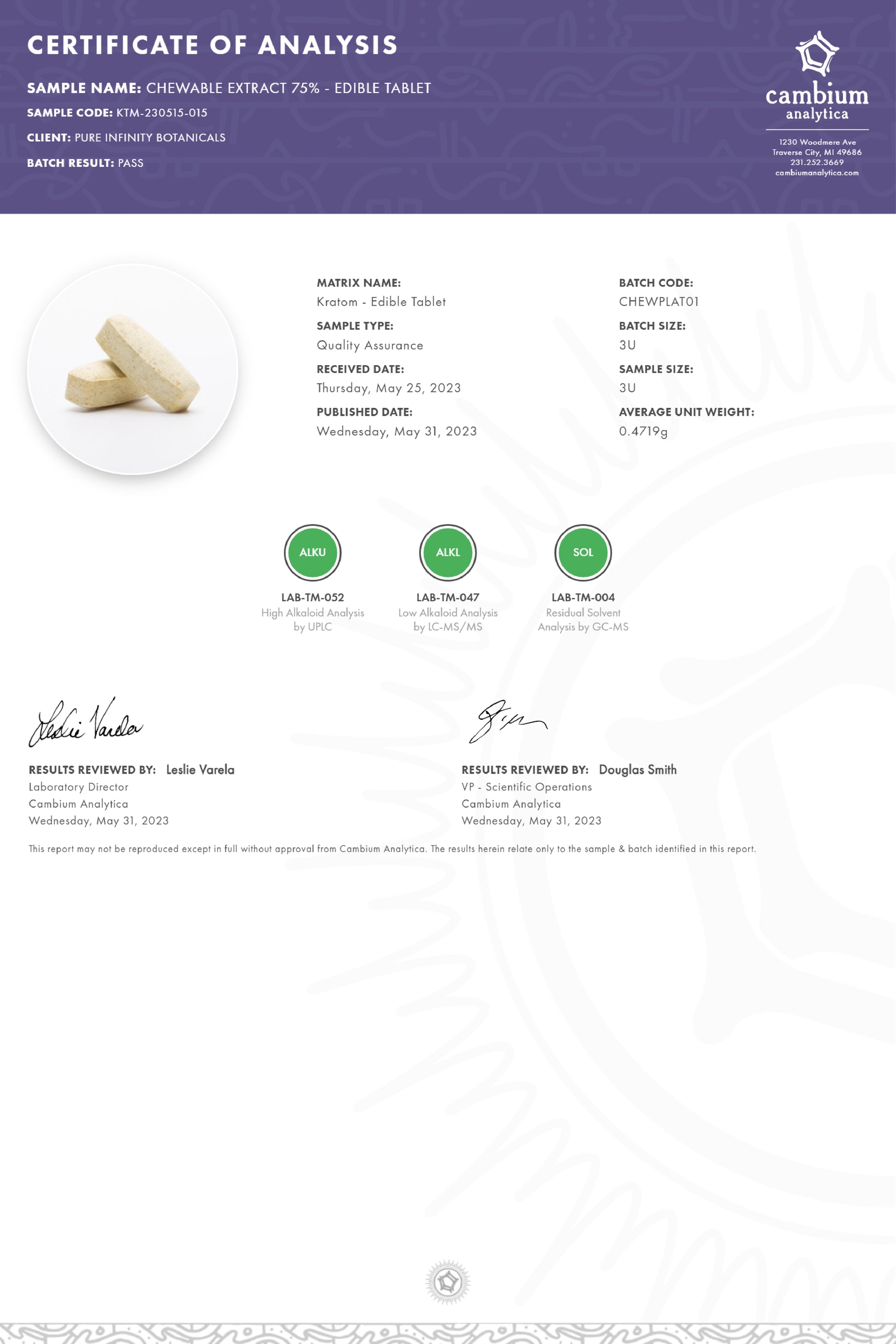 PIB Chewable 75% Platinum 18CT Display