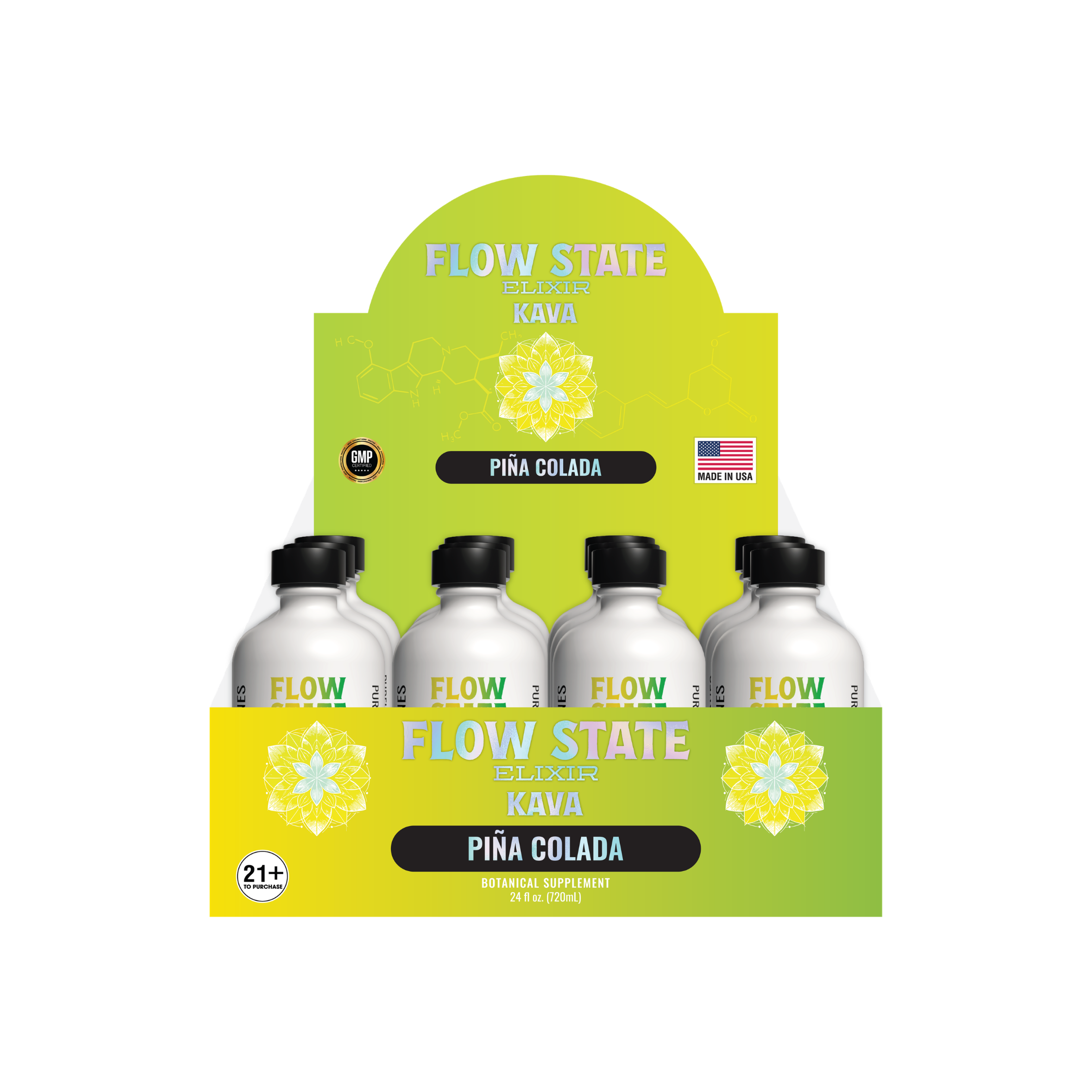 Flow State Kava Pina Colada 12CT Display